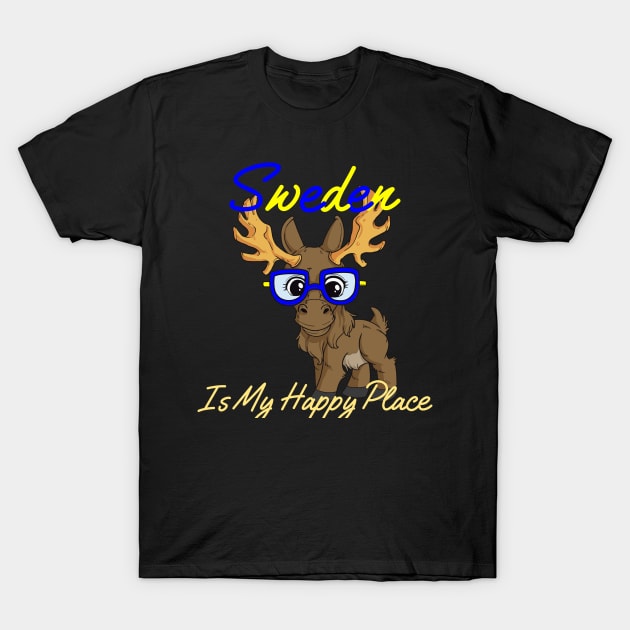 Sweden Moose Lover T-Shirt by Design Seventytwo